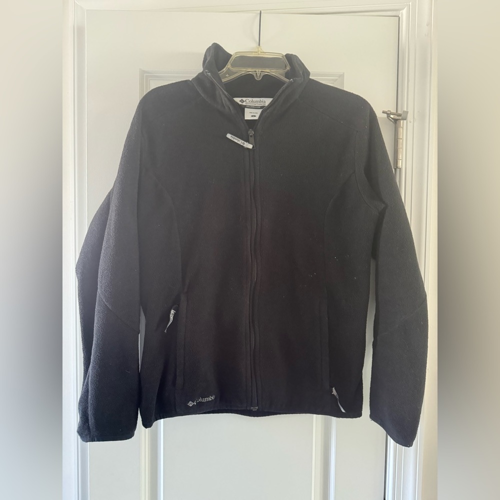 Columbia black fleece zip up jacket